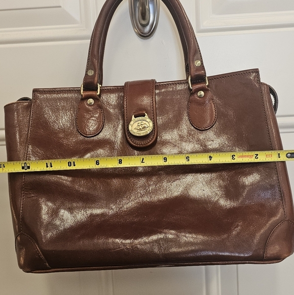 Brown, Leather, Handbag, Vintage, Designer, Travel, Vacation, Luxury, Purse - Picture 6 of 13